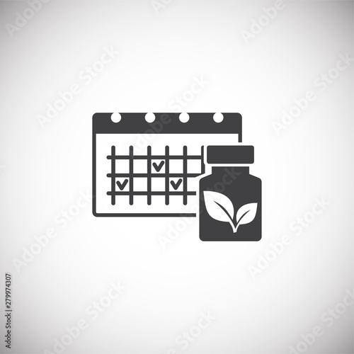 Diet related icon on background for graphic and web design. Simple illustration. Internet concept symbol for website button or mobile app.