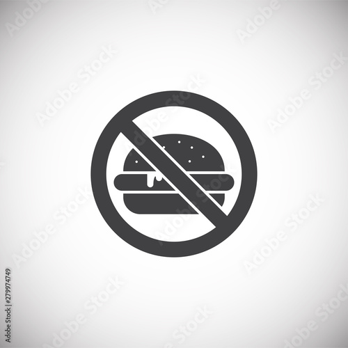 Diet related icon on background for graphic and web design. Simple illustration. Internet concept symbol for website button or mobile app.