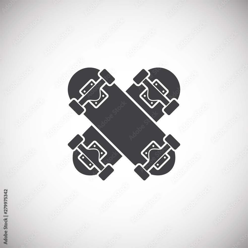 Skateboarding related icon on background for graphic and web design. Simple illustration. Internet concept symbol for website button or mobile app. Skateboarding related icon on background for graphic and web design. Simple illustration. Internet concept symbol for website button or mobile app.