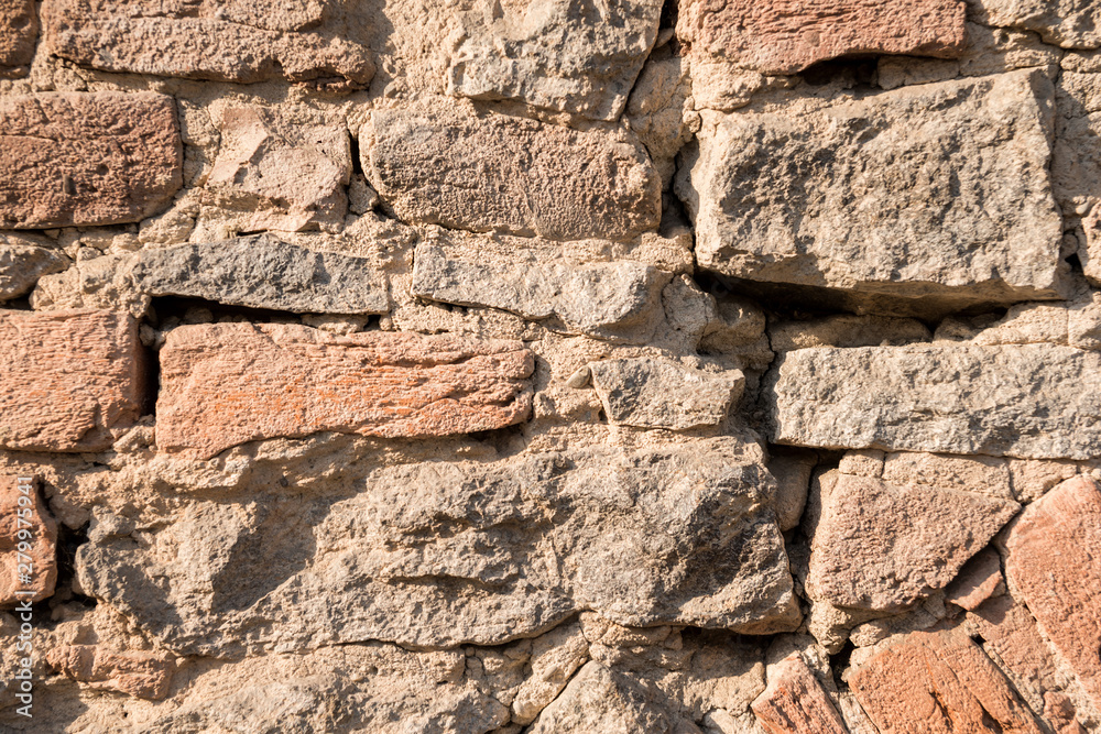 Fototapeta premium Brick wall texture of the old house, brick wall background