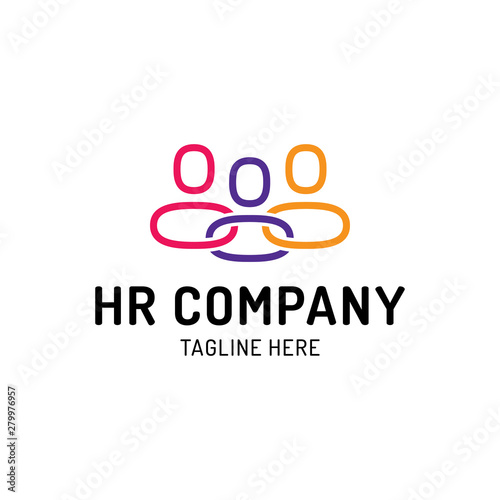 HR People Logo Design Template