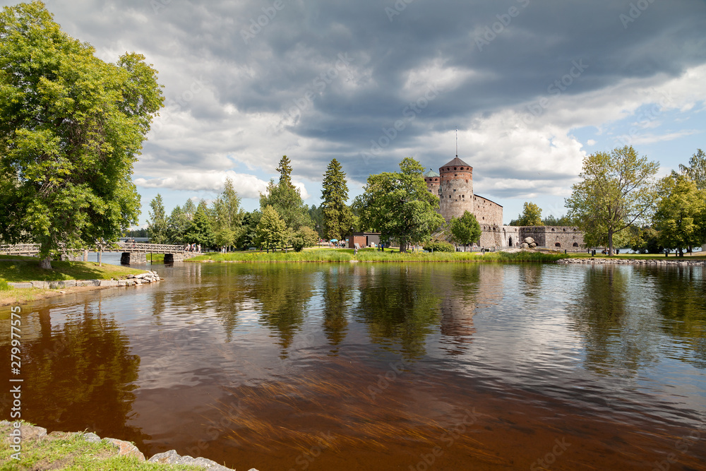 Obraz premium Savonlinna, Finland - Olavinlinna castle