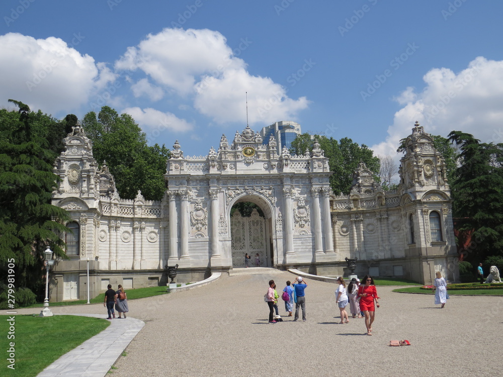 A view of Dolmabahce Palace in Istanbul, Turkey