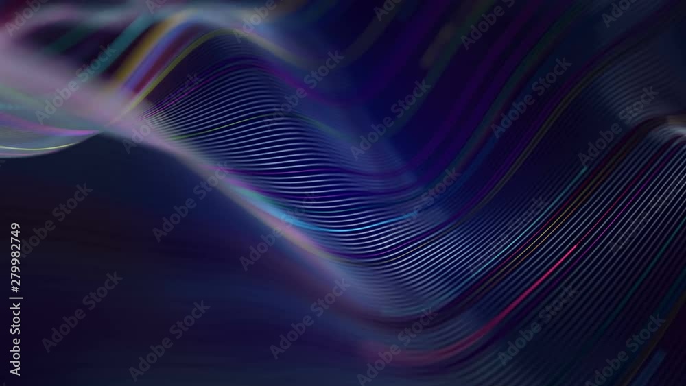 Wave animation.Looping waving background.Electric waves.Futuristic ...