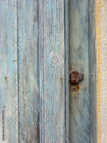 Old wood texture blue background