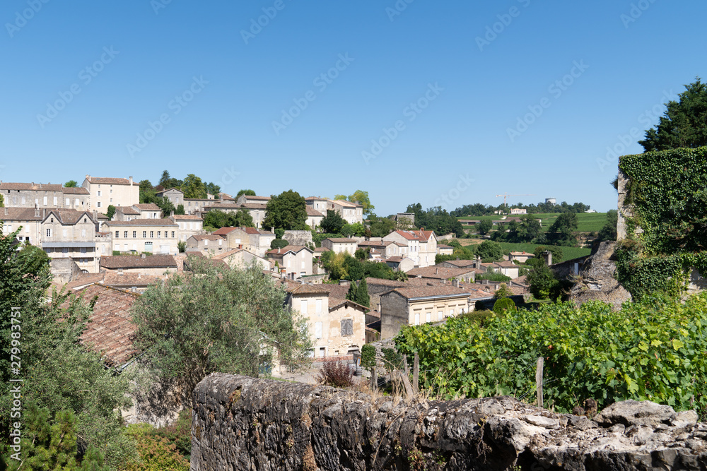 Saint Emilion village during summer day in France