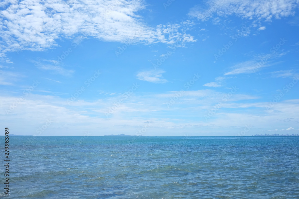 Sea view and blue sky in the daytime. Sea view and blue sky in the daytime.