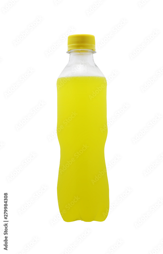 Yellow Soft drink bottle isolated on white background. Yellow Soft drink bottle isolated on white background.