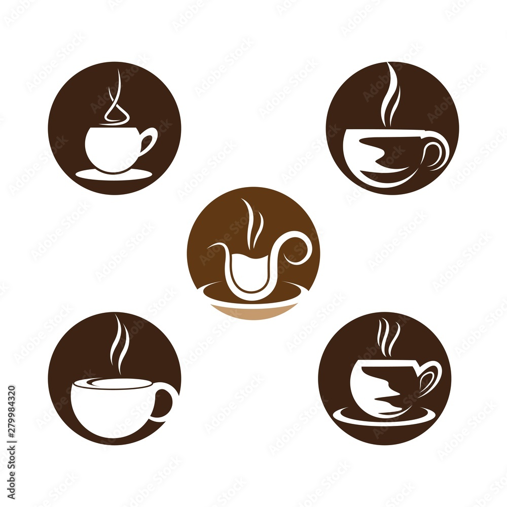 Obraz premium Coffee vector icon illustration design
