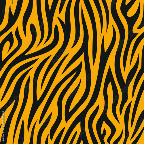 Tiger Animal Print Seamless Pattern