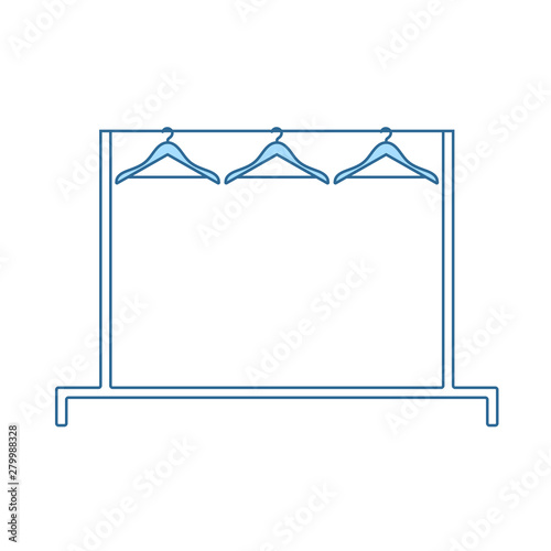 Clothing Rail With Hangers Icon