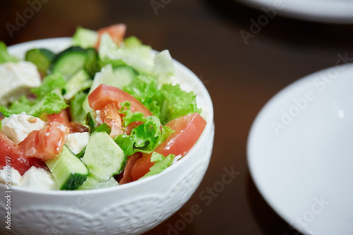 raw vegetable salad with tomatoes