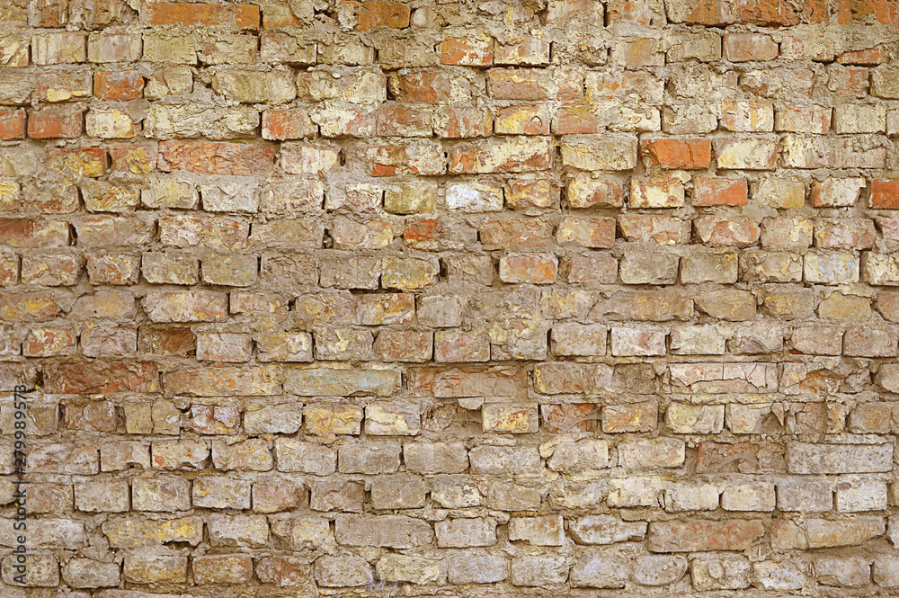 Fototapeta premium Old red brick wall background texture