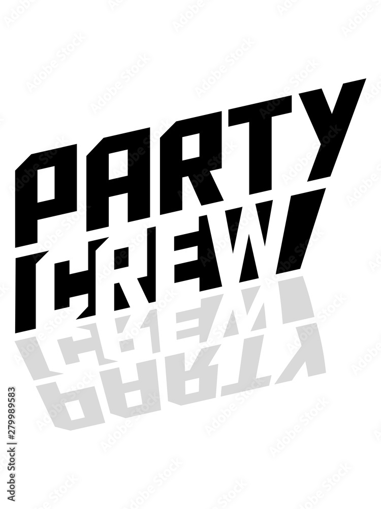 gespiegelt schatten spaß party crew roter balken freunde team crew club design dance mode tanzen feiern dj disko cool modus logo text design