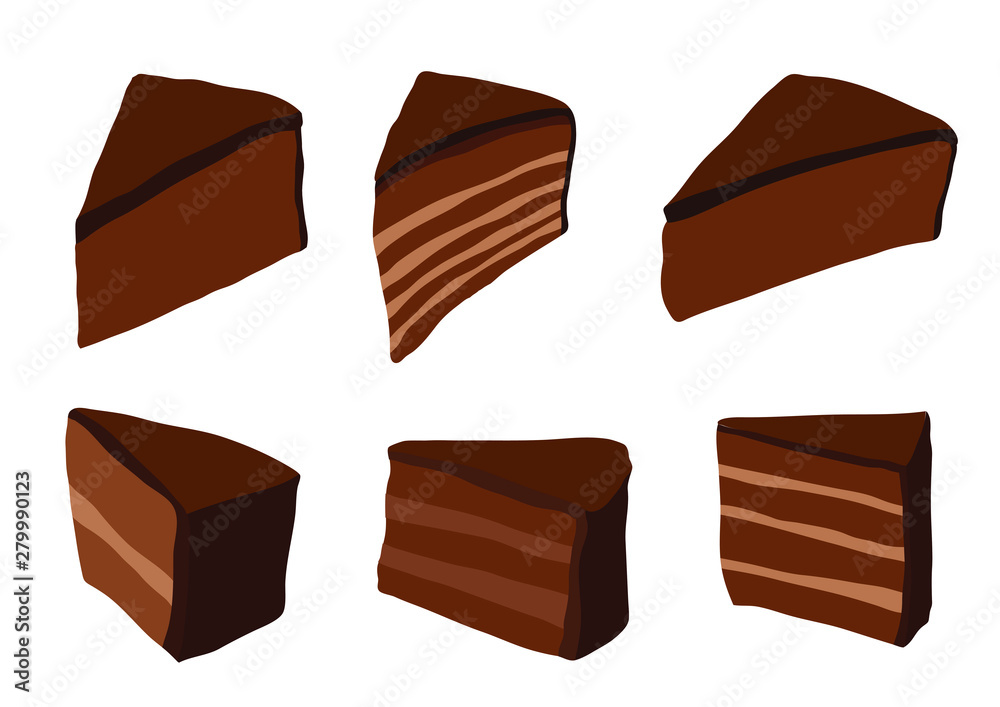 Cake chocolate on white background illustration vector Cake chocolate on white background illustration vector