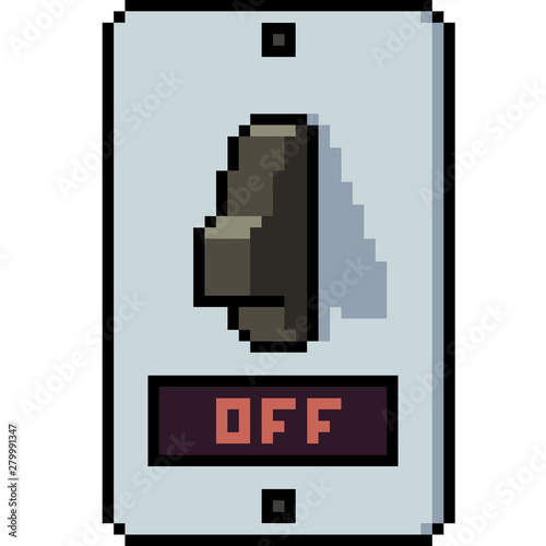 vector pixel art switch off