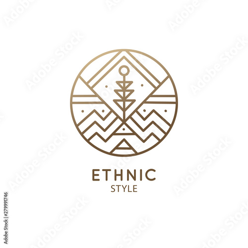 Geometric sacred abstract emblem tattoo