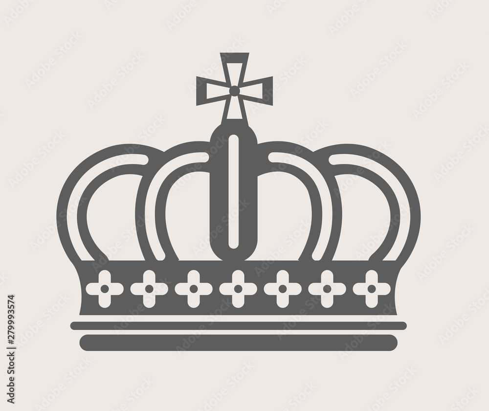 Crown royalty accessory King or Queen power symbol Stock-Vektorgrafik |  Adobe Stock