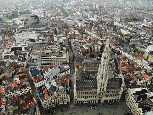 Amazing view from above. The capital of Belgium. Great Brussels. Very historical and touristic place. Must see. View from Drone. Main Square