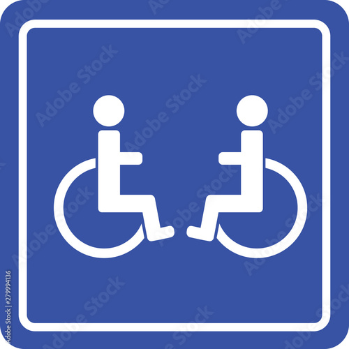 Two disabled sign