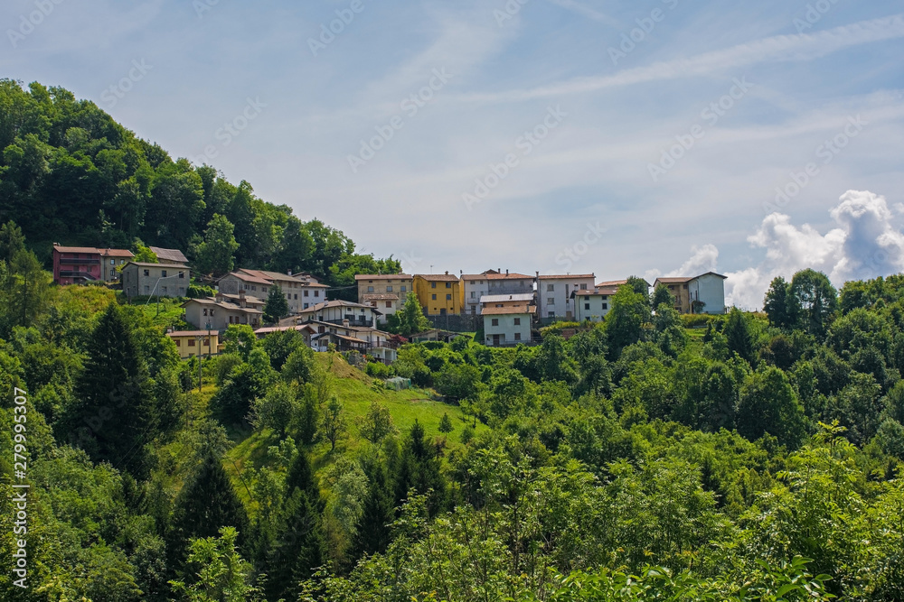 The small historic hill village of Clabuzzaro in Friuli-Venezia Giulia, north east Italy