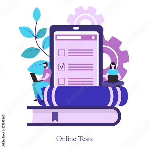 Online testing or E-learning concept