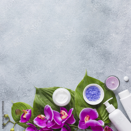 Spa still life with beauty products