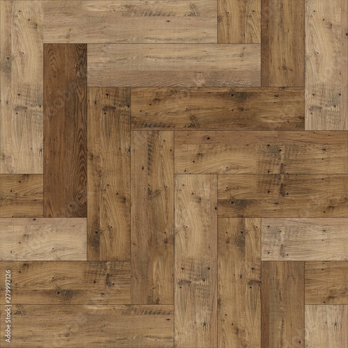 Seamless wood parquet texture herringbone light brown