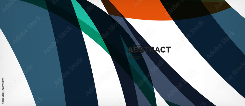 Obraz premium Linear wave web template. Vector illustration bright design. Decorative print. Decorative backdrop vector. Vector business illustration