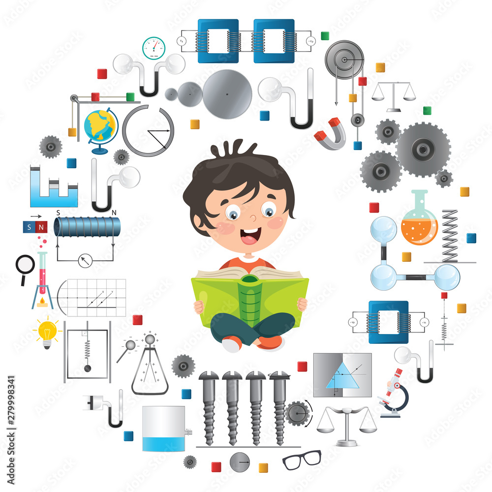 Vector Illustration Of Children Education Vector Illustration Of Children Education