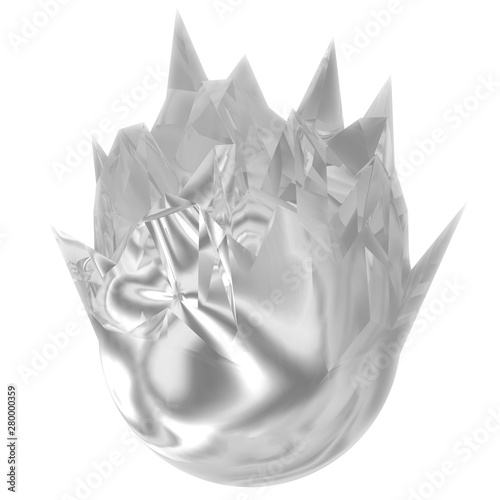 Silver crystal-like shapes. It can be used in print and web design