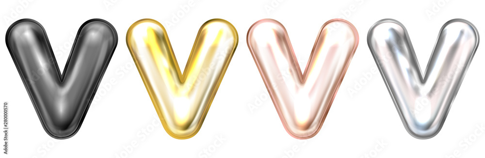Golden foil inflated alphabet symbol, isolated letter A Golden foil inflated alphabet symbol, isolated letter A