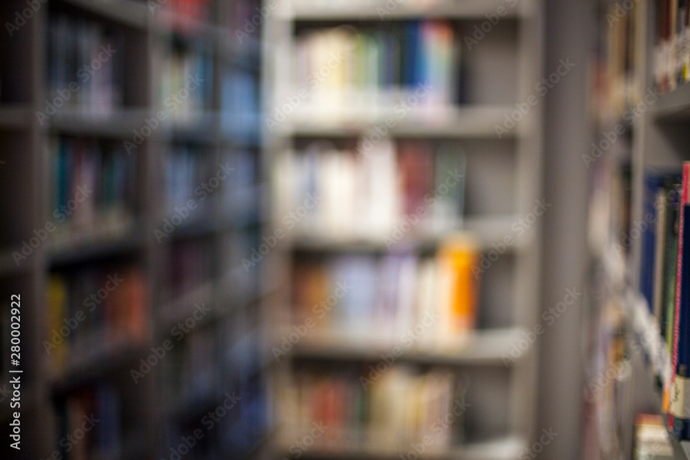 Blurred background. Library, books. Close-up. Blurred background. Library, books. Close-up.
