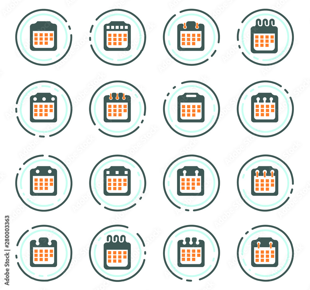 Calendar icons set Calendar icons set