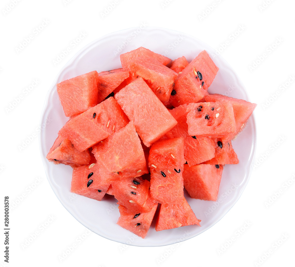 Sliced of watermelon isolated on white background Sliced of watermelon isolated on white background