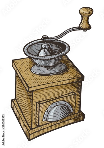 Coffee Grinder Ink Sketch