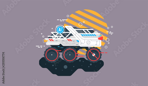 Autonomous driverless vehicles navigation systems, Military unmanned all-terrain vehicle.