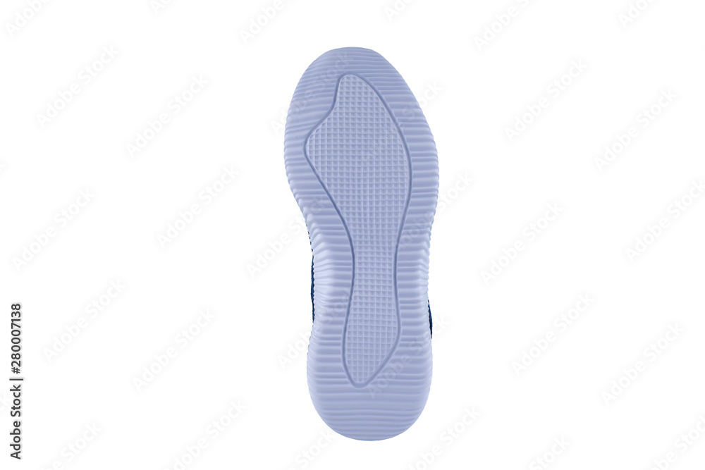 White rubber sole with sneakers on a white background. White rubber sole with sneakers on a white background.