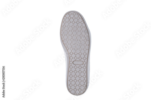 White rubber sole with sneakers on a white background.
