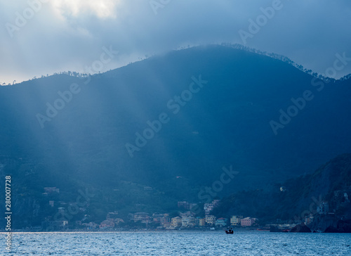 View towards Monterosso al Mare, Cinque Terre, UNESCO World Heritage Site, Liguria, Italy