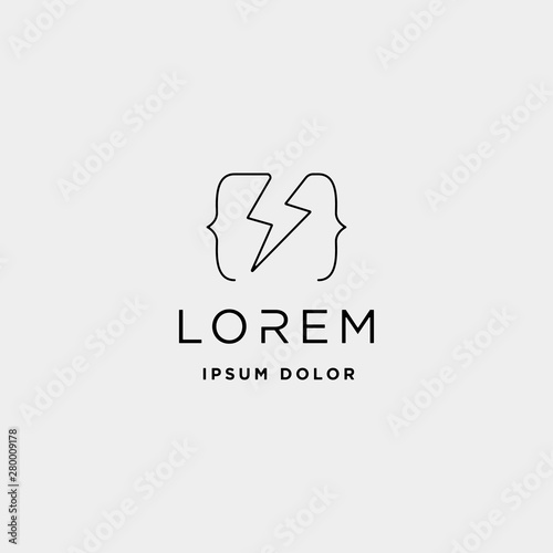 coding flash logo design vector simple symbol icon
