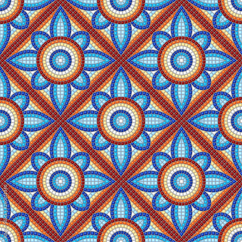 Ancient mosaic ceramic tile pattern. Ancient mosaic ceramic tile pattern.