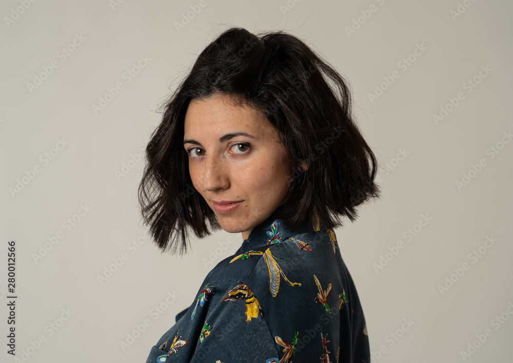Portrait of young attractive woman looking natural and beautiful in Beauty concept and lifestyle Portrait of young attractive woman looking natural and beautiful in Beauty concept and lifestyle