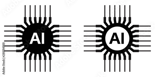 A set of logos based on the chip