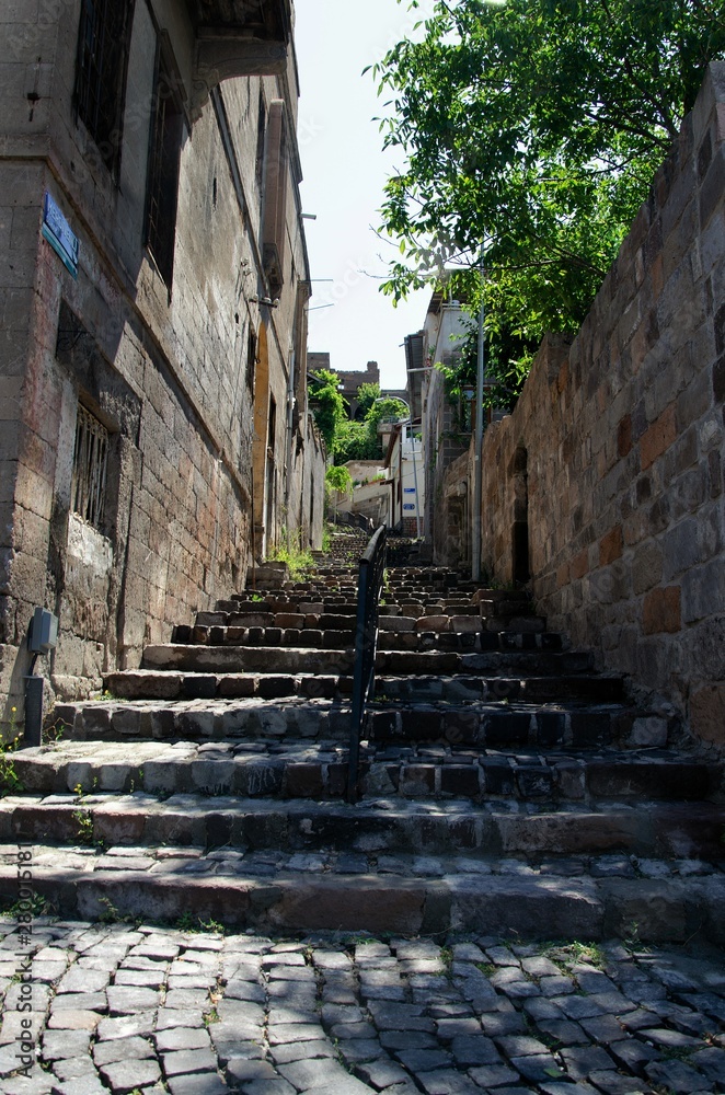 stairs in old architectured town