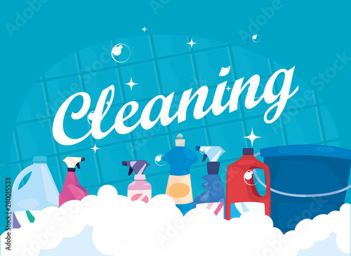cleaning products and supplies design