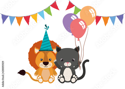 card of animals for baby on white background © grgroup
