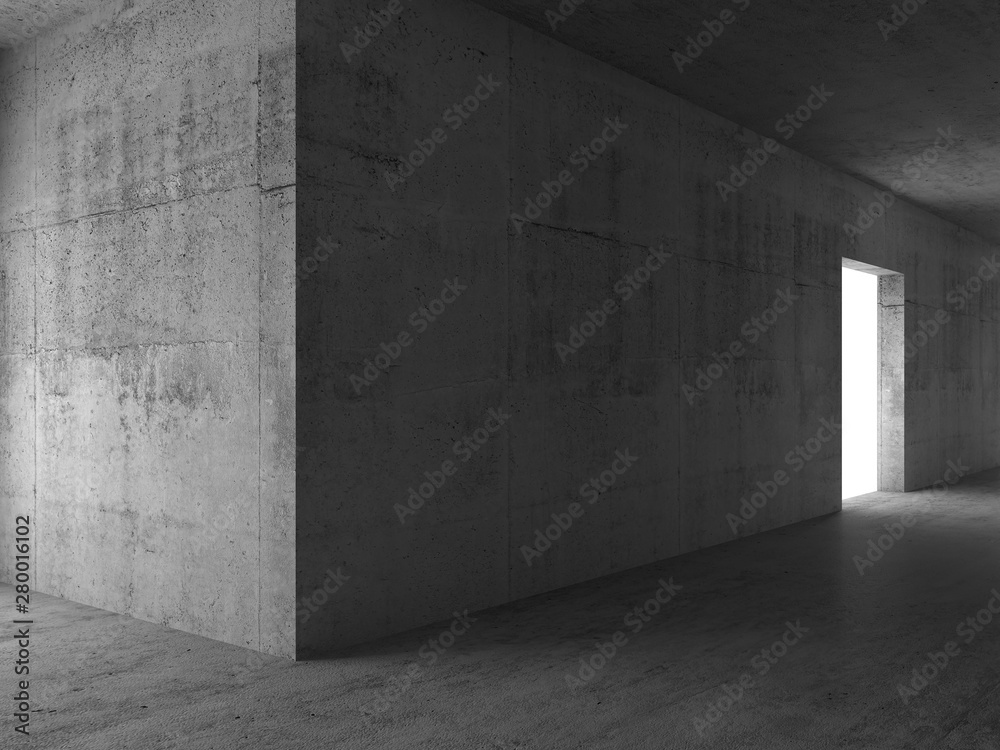 Corner and door. Abstract empty 3d room Corner and door. Abstract empty 3d room