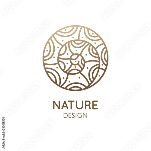 Abstract seashell round simple logo