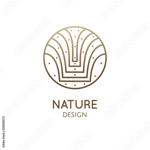 Abstract seashell round simple logo